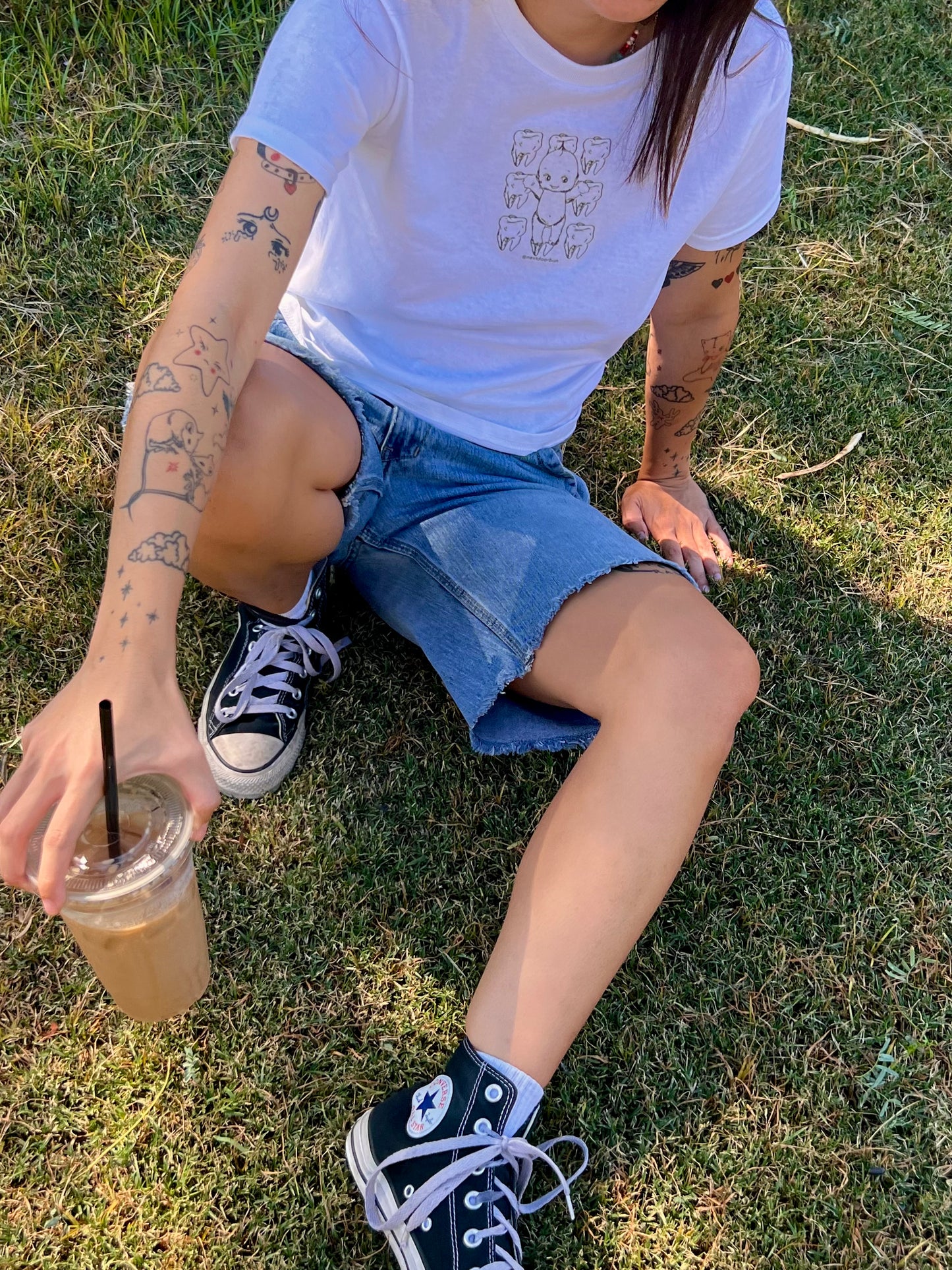 nextdoorbun logo baby tee