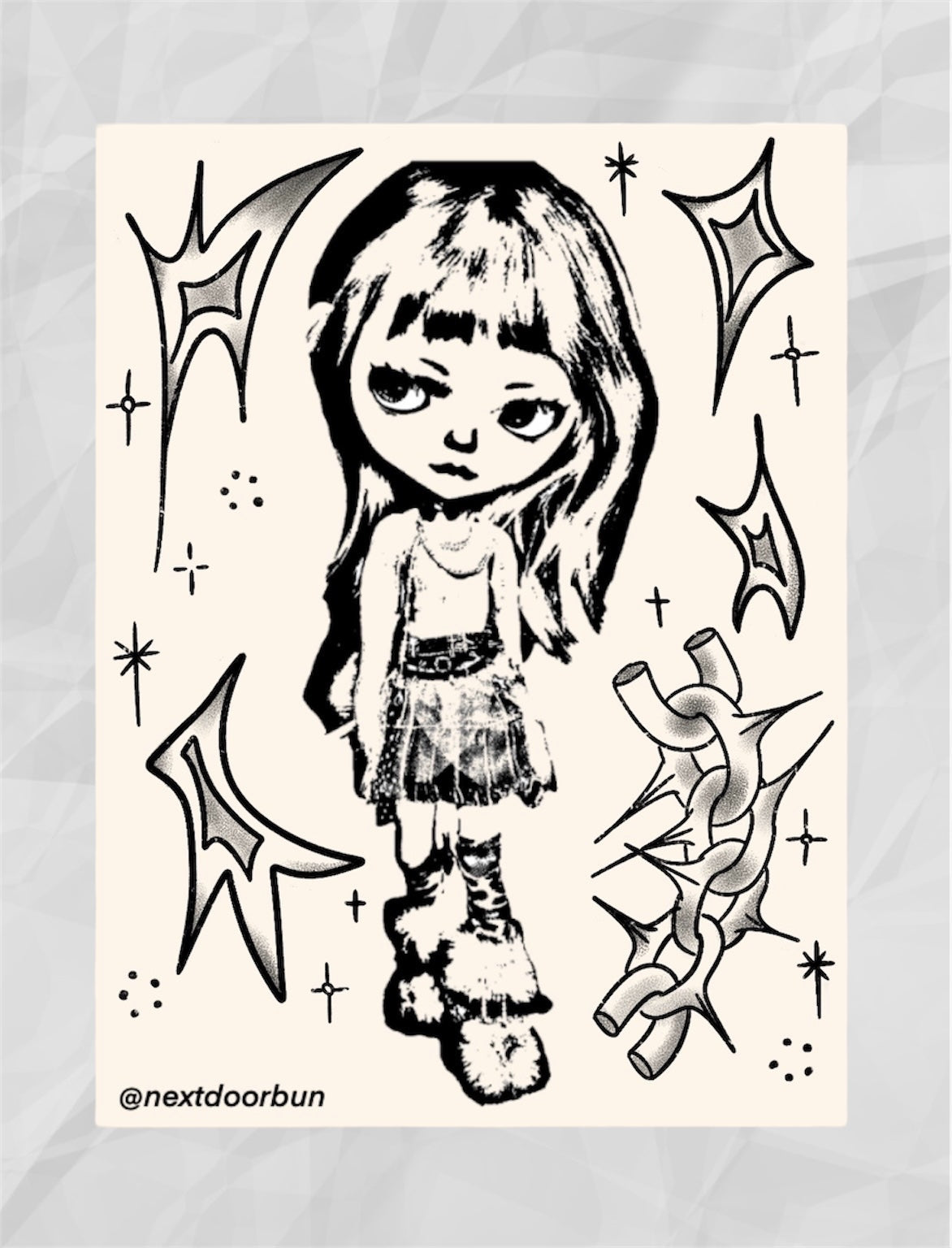 blythe doll print