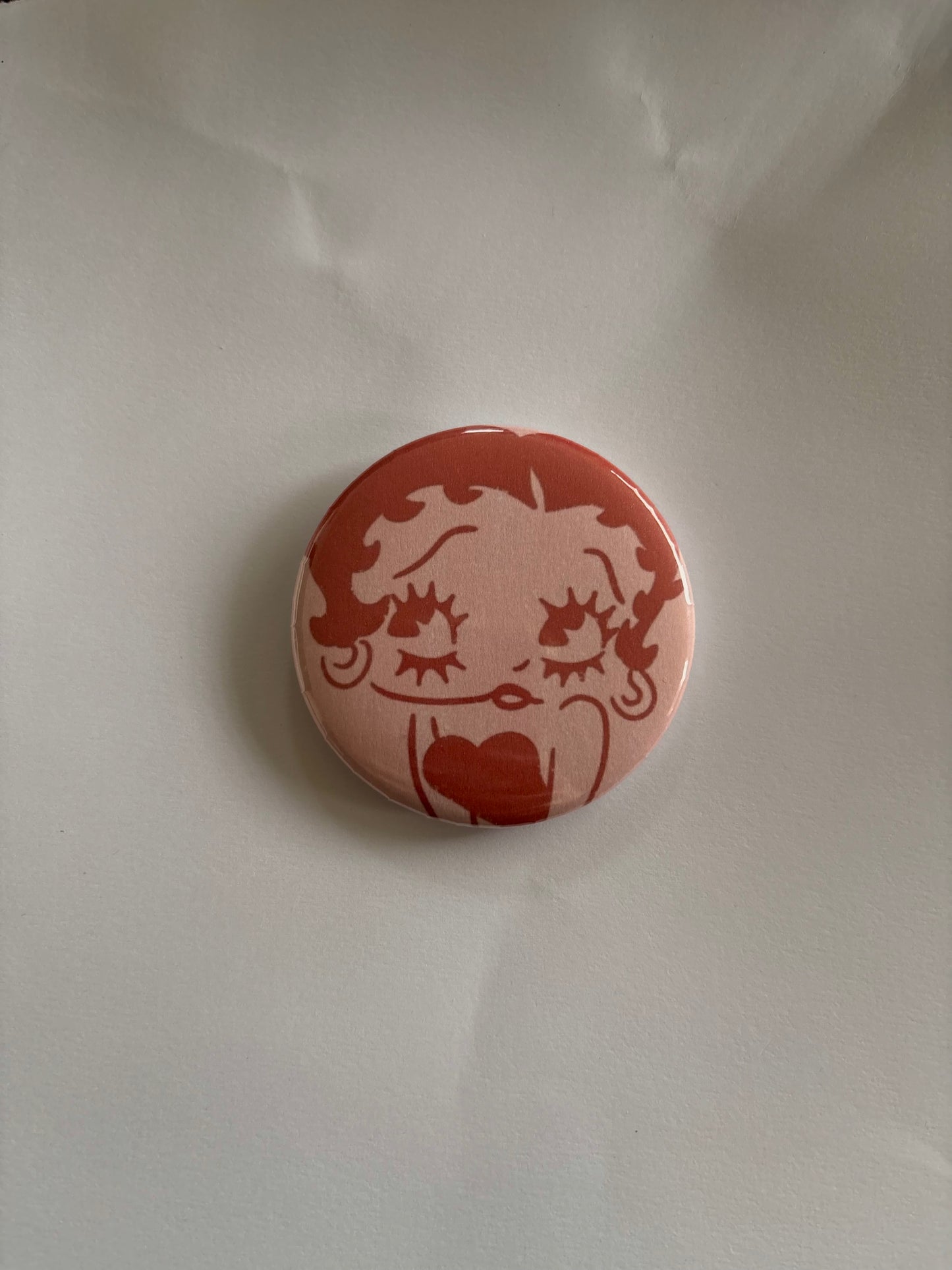 betty boop button pin