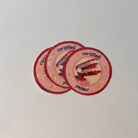 certified yapper sticker