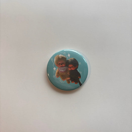 monchhichi pair button pin