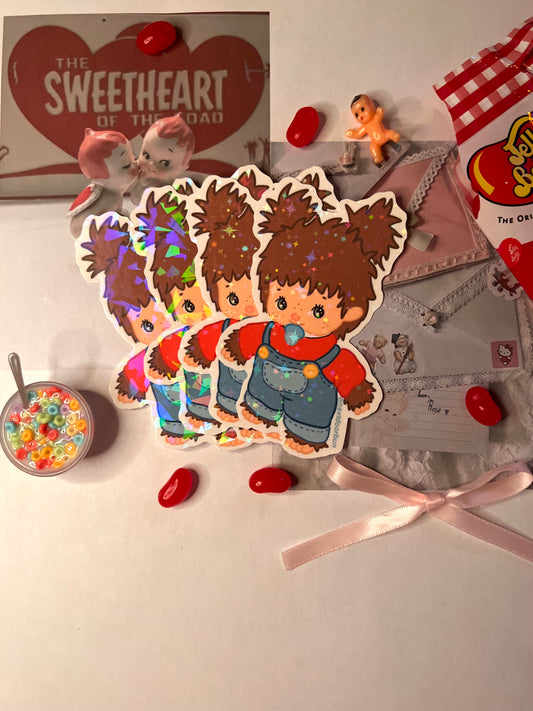 monchhichi overall baby sticker