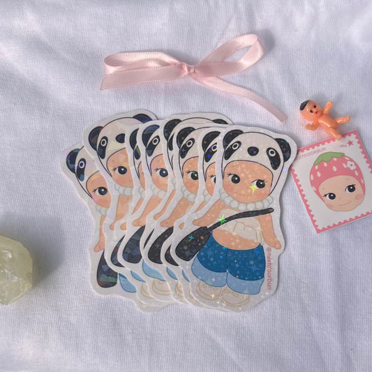 sonny angel just a girl panda sticker
