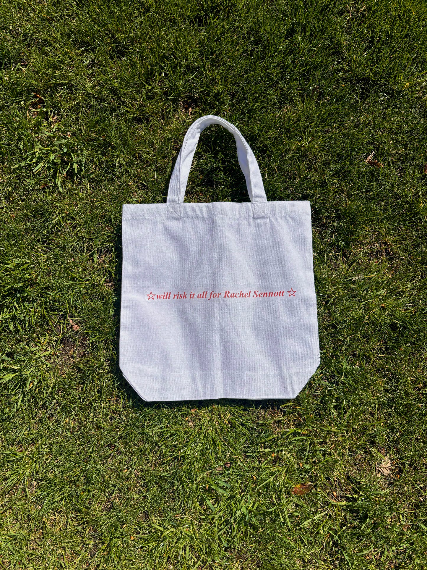 will risk it all for rachel sennott tote bag
