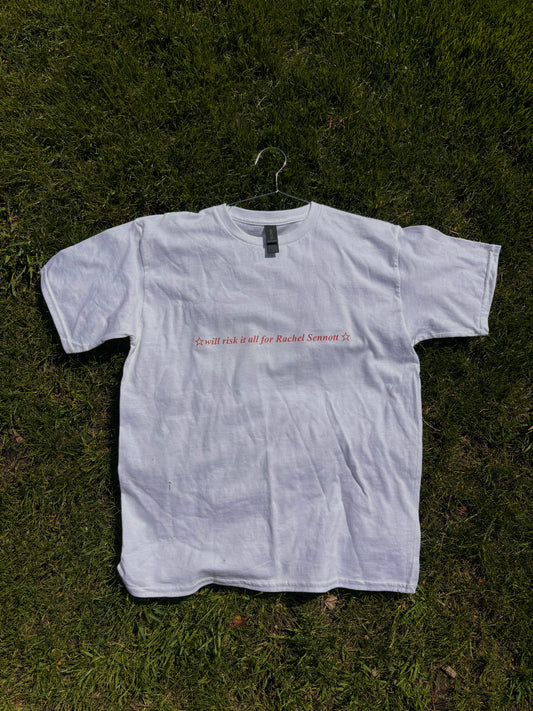 will risk it all for rachel sennott baby tee