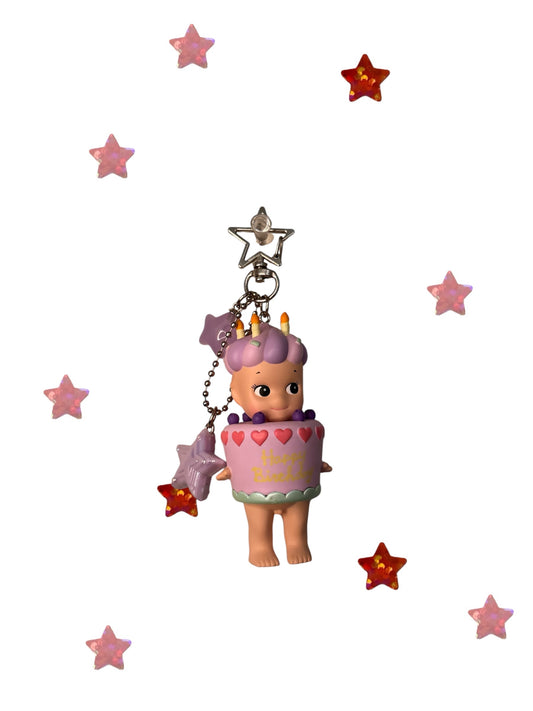 sonny bday cake keychain
