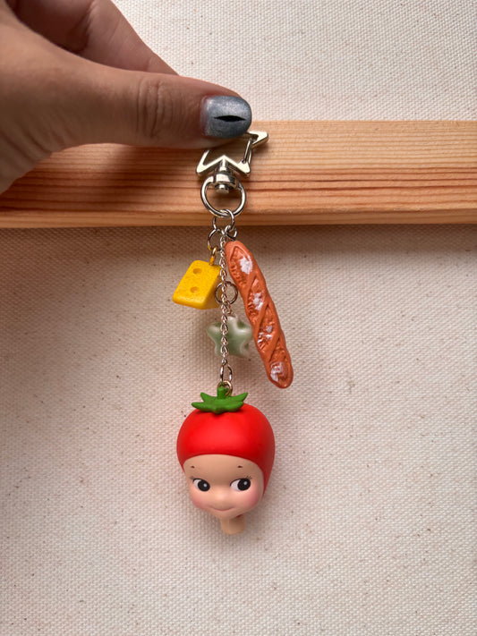 sonny angel tomato sandwich keychain