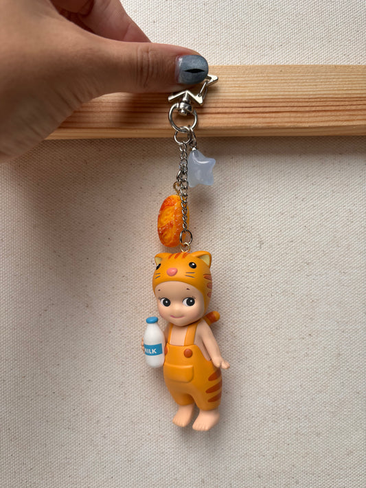 sonny angel cat life tabby keychain