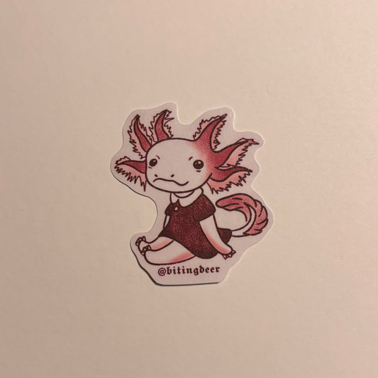 axolotl mutant girl sticker