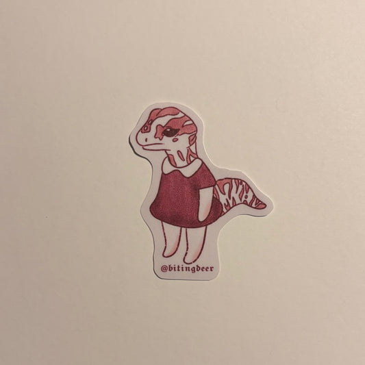 gecko mutant girl sticker