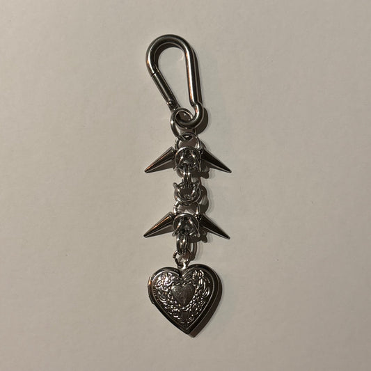 chainmail spiked locket carabiner