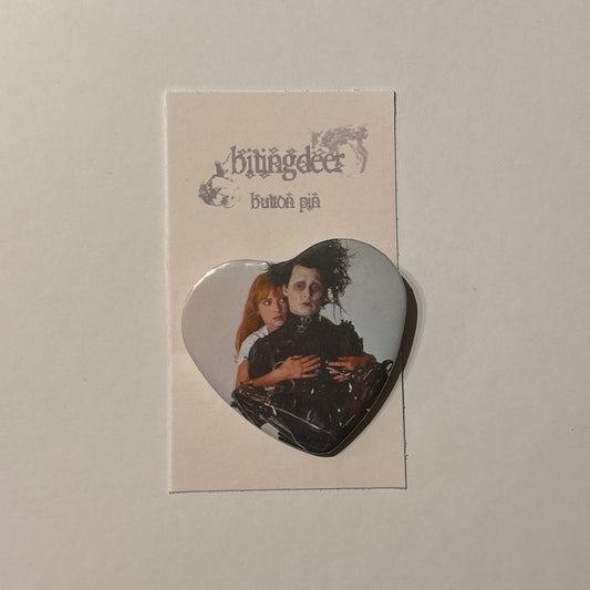 edward scissorhands heart pin