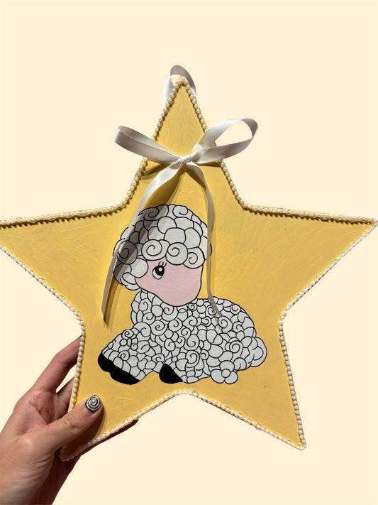 butter lamb star painting