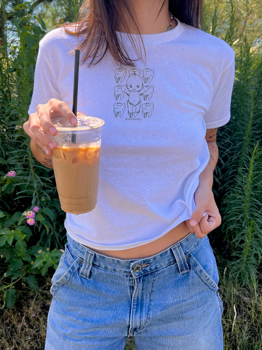 nextdoorbun logo baby tee