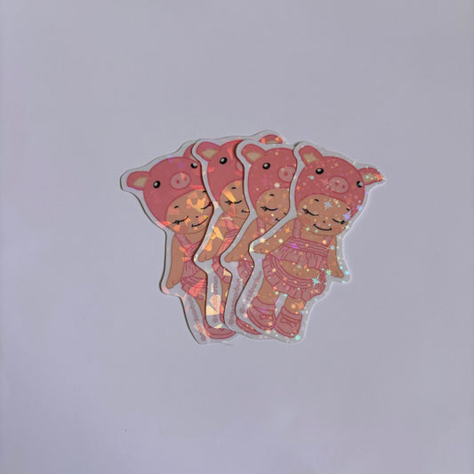 sonny angel pink piggy sticker