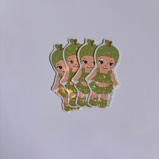 sonny angel green apple sticker
