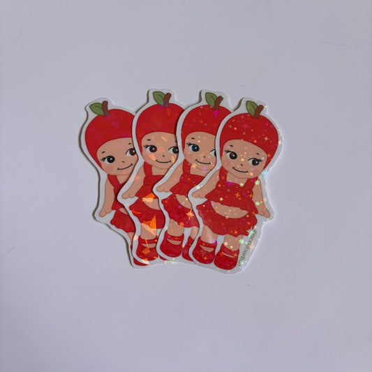 sonny angel red apple sticker