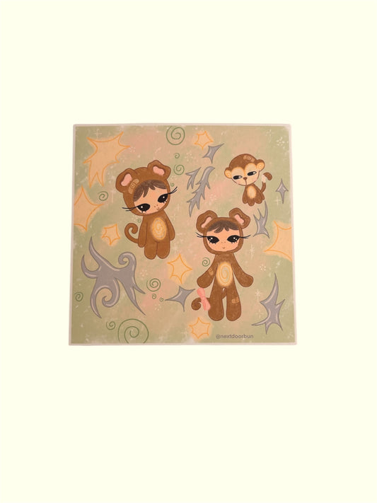 me as a monkey print
