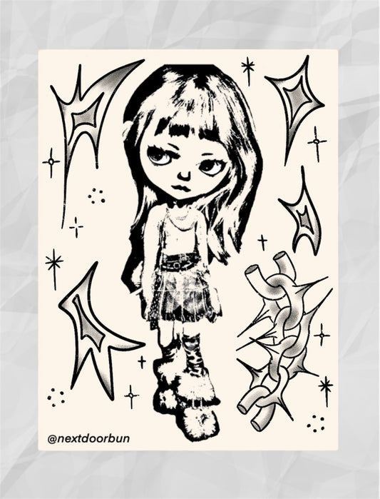 blythe doll print