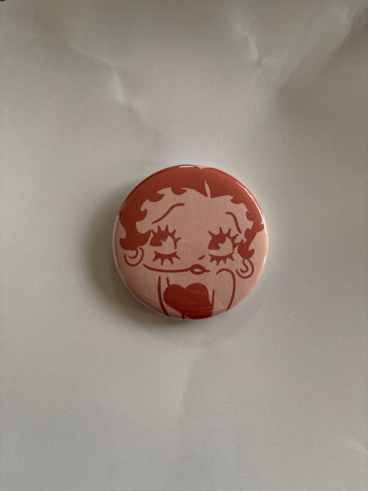 betty boop button pin