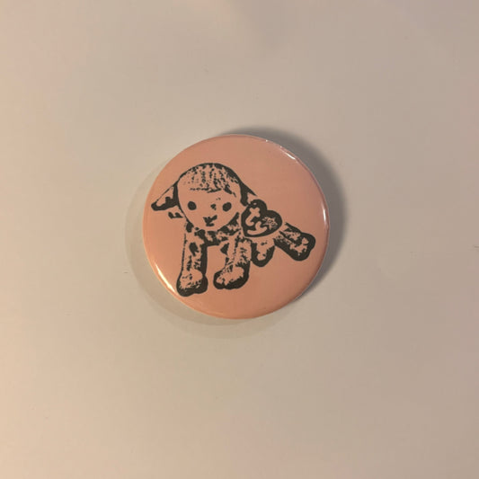 beanie babies lamb button pin