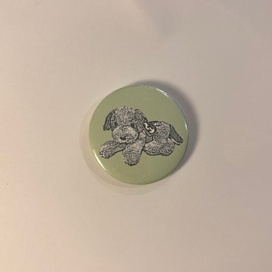 beanie babies dog button pin