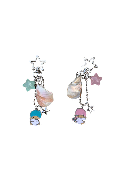 little twin stars friendship keychains