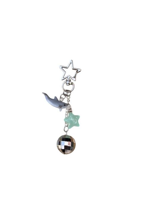 dolphin disco keychain