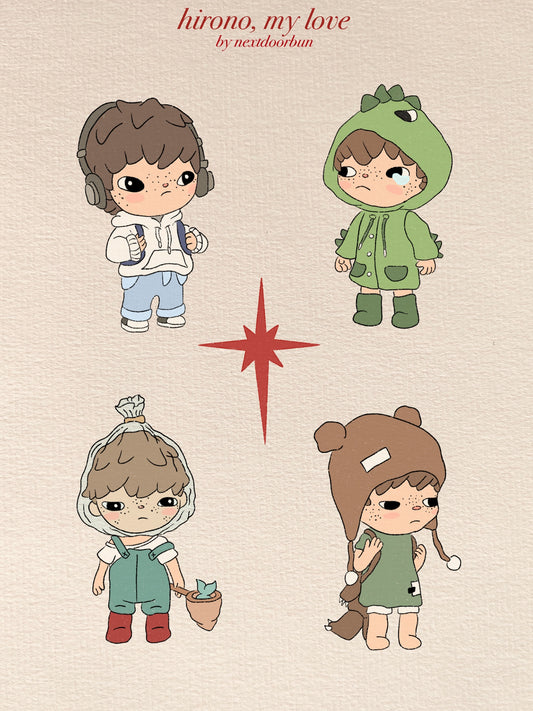 hirono, my love sticker sheet