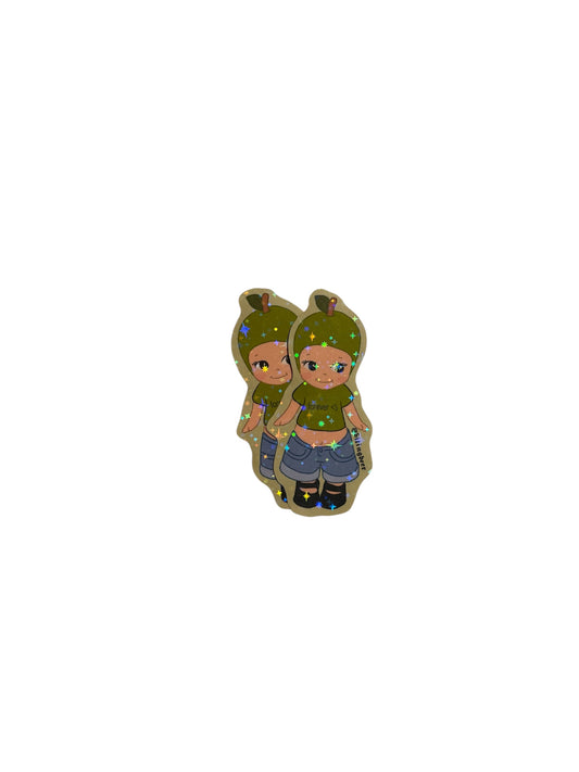brat is forever apple sonny sticker